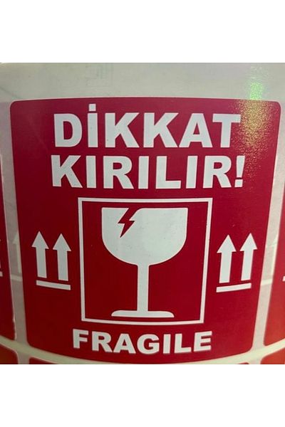 AYSAN 250 Pieces of Caution Breakable Labels - 1 Roll