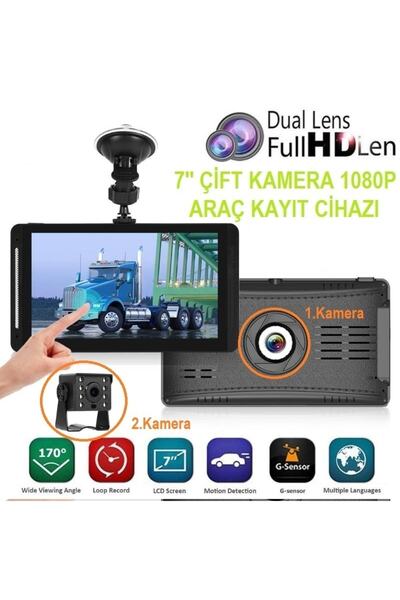 Genel Markalar 7'' Ekran- Mikrofon Gece Görüşlü Çift Kamera Tüm Araçlara Uyum...