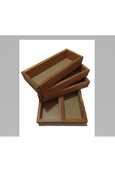 ÇİÇEKLİ AVM Ahşap Kutu- Organizer 5 Adet