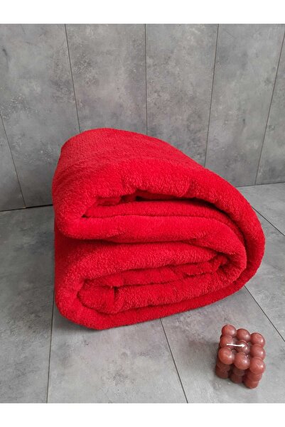 Bonny Home بطانية أورورا الحمراء المزدوجة من القطيفة ويلسوفت