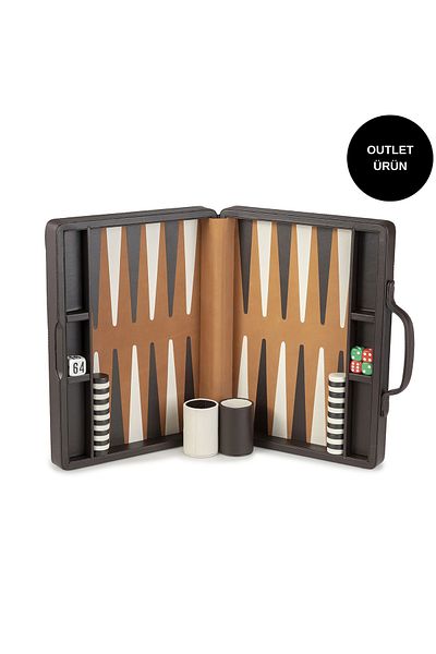 Picci Brown Genuine Skin Backgammon