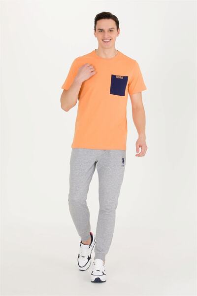 U.S. Polo Assn. Orange Men's T-shirt - Crew Neck