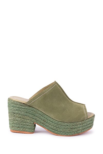 Elile Shoes Hakiki Süet Deri Topuklu Kadın Yazlık Sandalet Terlik 34-35-41-42...
