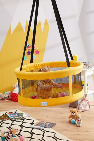 Svava Sepet Salıncak - Tavan Salıncağı - Çocuk Salıncağı (Sarı)