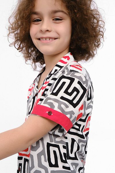 Doctor junior Cămașă cu mânecă scurtă și guler deschis pentru băieți