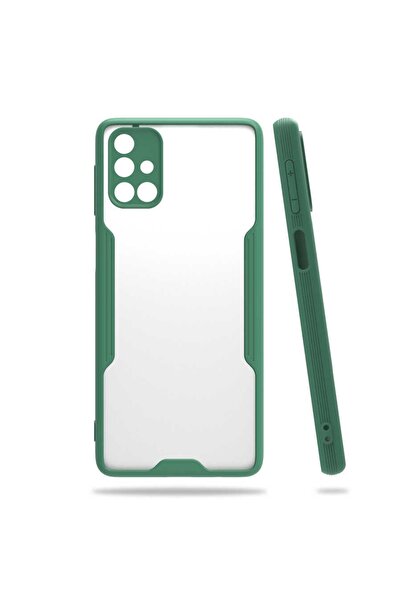 ZM STORE Samsung Galaxy M31s Kılıf Kamera Korumalı Arkası Buzlu Şeffaf Parfe ...