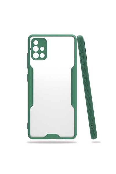 ZM STORE Samsung Galaxy A71 Kılıf Kamera Korumalı Arkası Buzlu Şeffaf Parfe K...