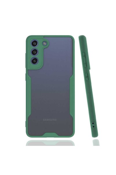 ZM STORE Samsung Galaxy S21 Fe Case Frosted Transparent Parfait Cover with Camera Protection on the Back
