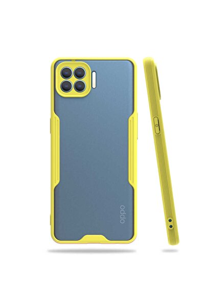 ZM STORE Oppo Reno 4 Lite Kılıf Kamera Korumalı Arkası Buzlu Şeffaf Parfe Kapak