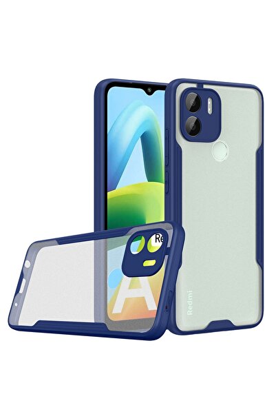 ZM STORE Xiaomi Redmi A1 Kılıf Kamera Korumalı Arkası Buzlu Şeffaf Parfe Kapak