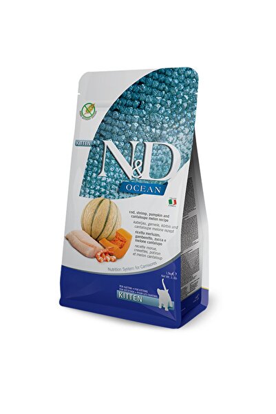 N&D Ocean Morina Balığı, Karides, Balkabağı Ve Kavunlu Yavru Kedi Maması 1,5 ...