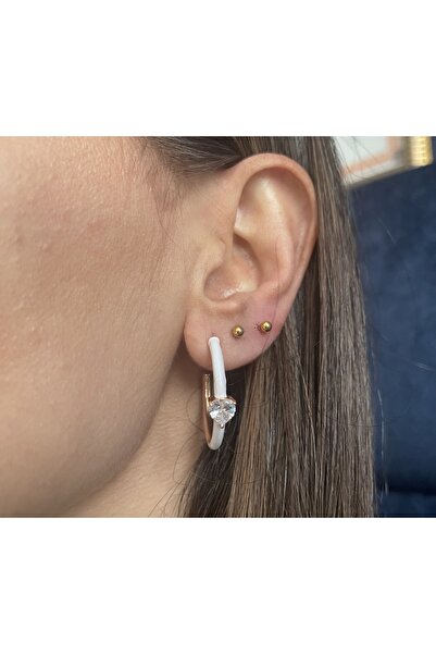 HeyYou Jewelry Kalp Halka Neon Küpe