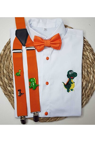 cool partyshop Dinozor Konseptli Askı Papyon Gömlek