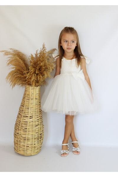 COLORED BABY Kız Çocuk Fiyonk Detaylı Fisto Elbise