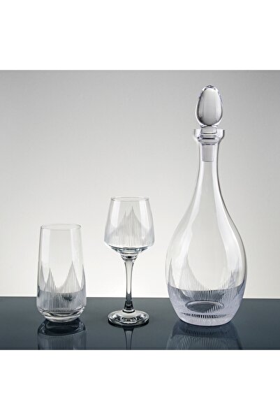 sudeka Alev Gümüş El Dekor Kesme Su Takımı 25 Parça 12 Kişilik