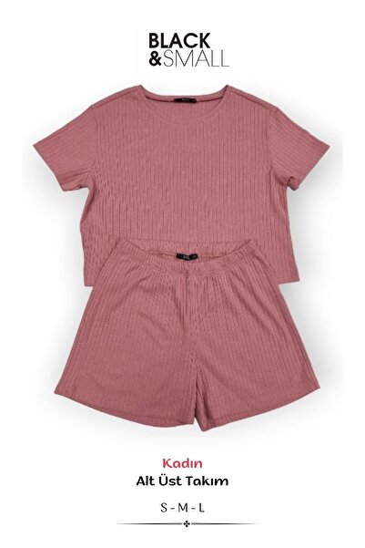Black&Small Camisole Summer Thin Corded Fabric Bottom Top Set Women's Shorts ...