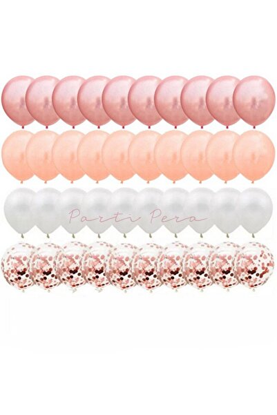 parti pera Metalik Rose Gold , Metalik Beyaz , Metalik Ten Rengi Balon Zincir...