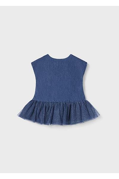 MAYORAL Baby Girl Navy Blue Dress Denim