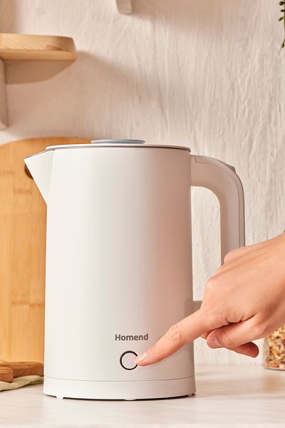 HOMEND Heathrow Cool Touch 1618h Double Walled Silent Xl Kettle Kettle Silver