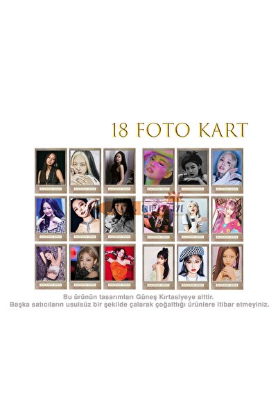 Güneş Kırtasiye Blackpink Jennie 18 Φωτοκάρτες