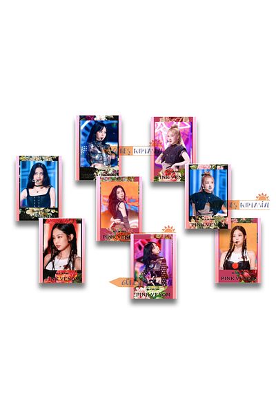 Güneş Kırtasiye Blackpink Pink Venom Photocard Σετ 8 τεμαχίων