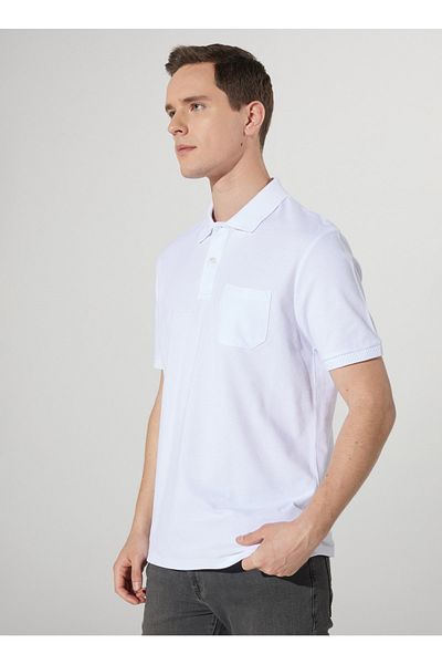 ALTINYILDIZ CLASSICS Ανδρικό μπλουζάκι Polo Neck White 4a 9000000002