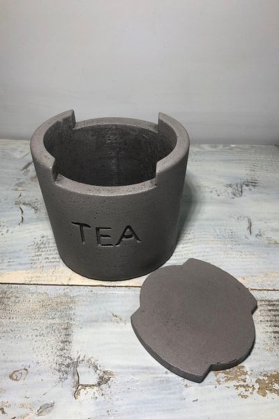 RocArt Home Concrete Celery Decorative Countertop Tea Jar
