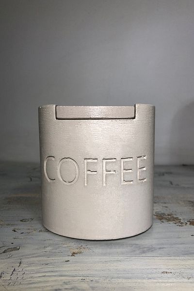 RocArt Home Concrete Celery Decorative Coffee Jar (Large Size)