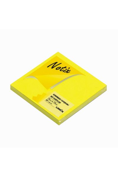 Umur Notıx Neon Yellow Adhesive Note Paper 75x75mm 80 Sheets