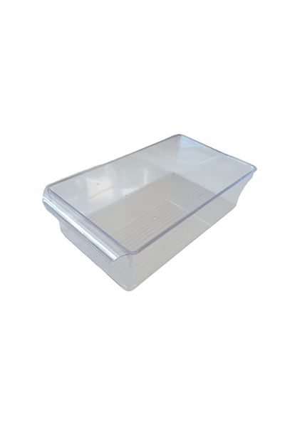 Bahat Refrigerator Transparent Crystal Organizer Fruit Bowl Crisper Storage Container 6 Liters
