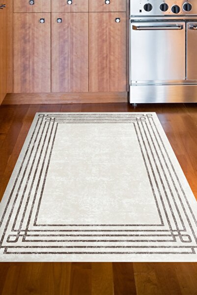 Genel Markalar Kaymaz Taban Djt Mutfak Halısı Trend Modern M5142 Bej