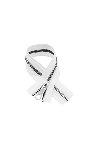 The Fabric Yarn Beyaz Fermuar Gümüş 50 Cm