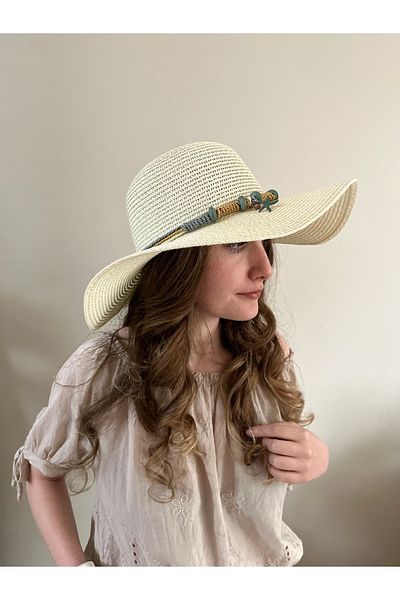 Allen Accessories Star Figured Summer Straw Hat