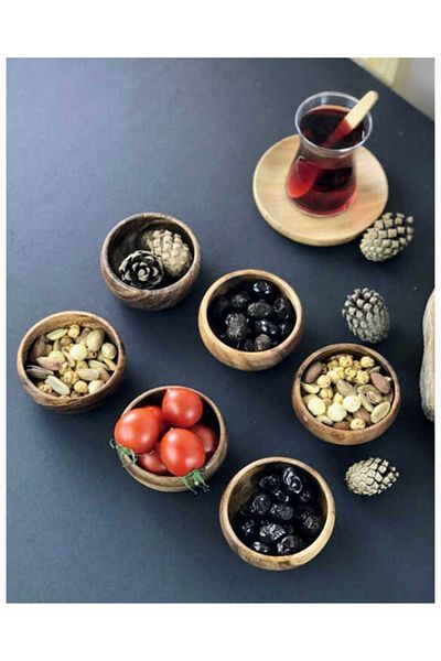 Kitchen Pembelia Set of 6 Luxury Round Presentation Snacks