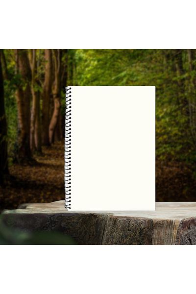 KESKİN COLOR 16x22 Cm Unlined Light Paper 80 Sheets Ring Binder Cardboard Cover 60 Gr Ivory Paper