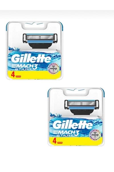 Gillette Mach3 Start Shaving Razor 4 Pieces * 2 Pieces