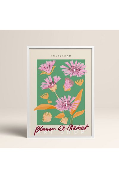 HOMEPACK Επιτραπέζιο ζωγραφικής με λευκό ξύλινο πλαίσιο Καλλιτεχνική μοντέρνα διακόσμηση τοίχου (ABSTRACT42-WHITE-40X60)