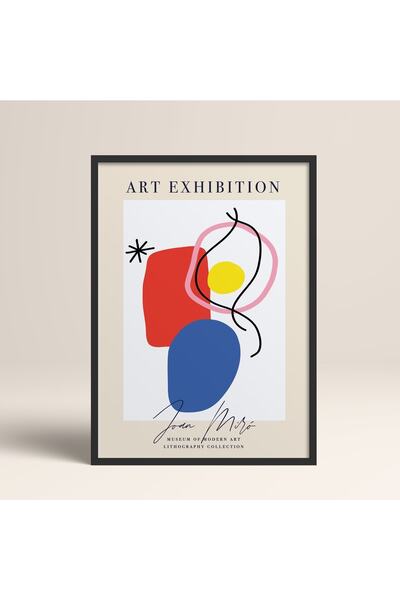 HOMEPACK Tablou cu rama din lemn negru Poster cu rama Decor artistic modern d...