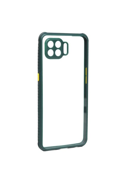 ZM STORE Oppo Reno 4 Lite Case Glossy Transparent Back Cover with Corner and Camera Protection