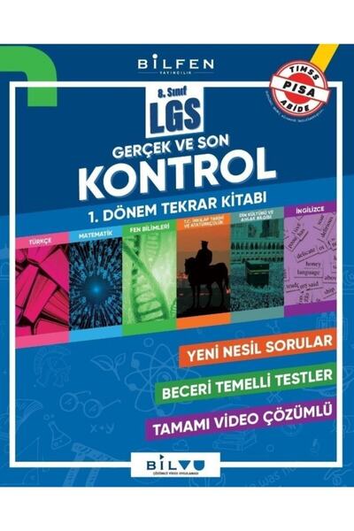 Bilfen Yayıncılık 8. Sınıf Lgs Gerçek Ve Son Kontrol Tekrar Kitabı 1. Dönem Ö...