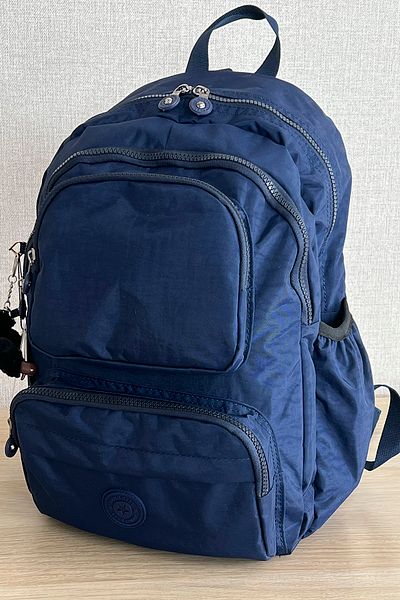 MORCA Fcstore Crinkle Ύφασμα Αδιάβροχο μεσαίου μεγέθους Navy Blue Crinkle Σχολική τσάντα πλάτης/laptop