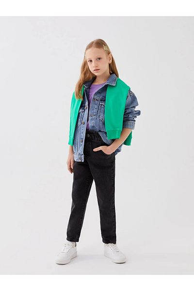 LC Waikiki Lcw Kids Paperbag Girl's Jean Trousers