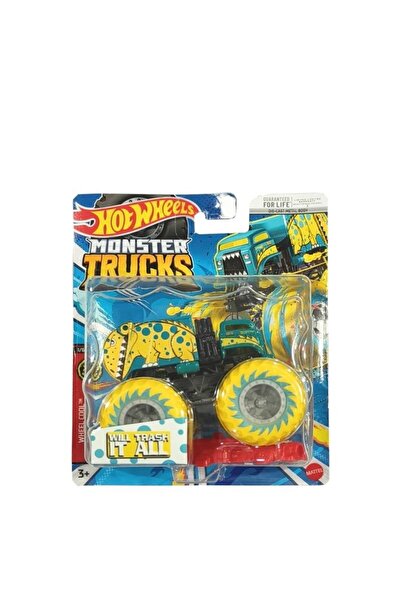 HOT WHEELS Monster Trucks 1:64 Scale Wıll Trash It All New Packagıng-hnw20
