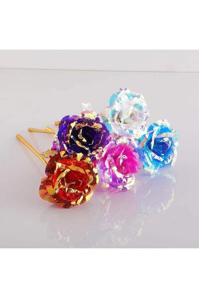 BYSHOPPİNG Mavi Renk Sonsuzluk Gülü Hediyelik Gül - Ev Dekor - Sevgiliye Hediye Yapay Gül Sevgililer Günü Özel