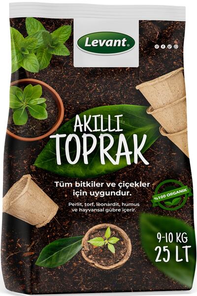 LEVANT Akıllı Torf Toprak 25 Lt Avantaj Paketi