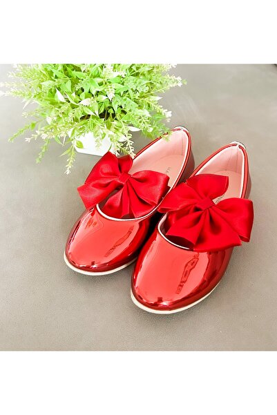 babelia Devojčice, crvene cipele sa mašnom Baletanke