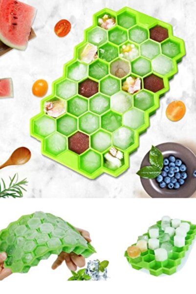 WAPPA Petek Şekilli Silikon Buzluk 37li Kokteyl Meyve Dondurma Sunum Şekilli ...