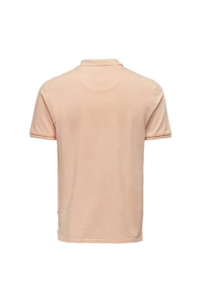 Only & Sons Düz Pembe Erkek Polo T-shirt 22021769_onstravıs Slım Washed Ss P