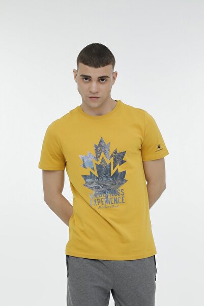 lumberjack Ml Alfu 11urbng13 3fx Hardal Erkek Kısa Kol T-shirt