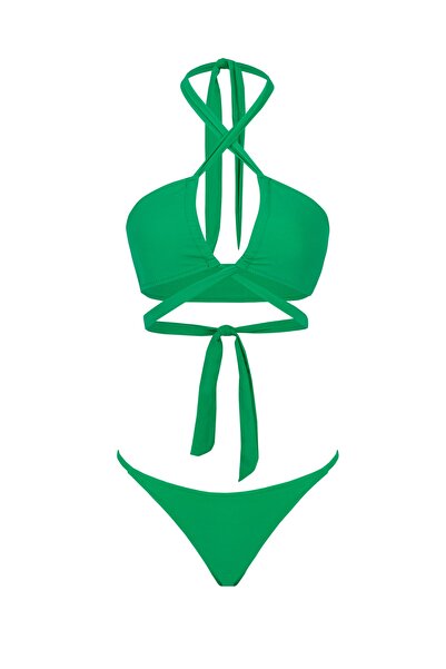 Beach&Beyond Kadın Yeşil Çoklu Bağlamalı Bikini Üstü